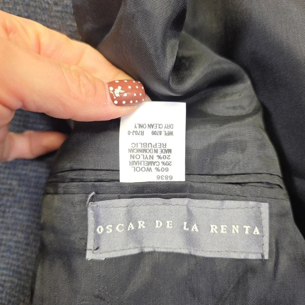 Oscar de la Renta Blazer Mens 46 Gray Wool Cashmere Business Formal Sport‎ Coat
